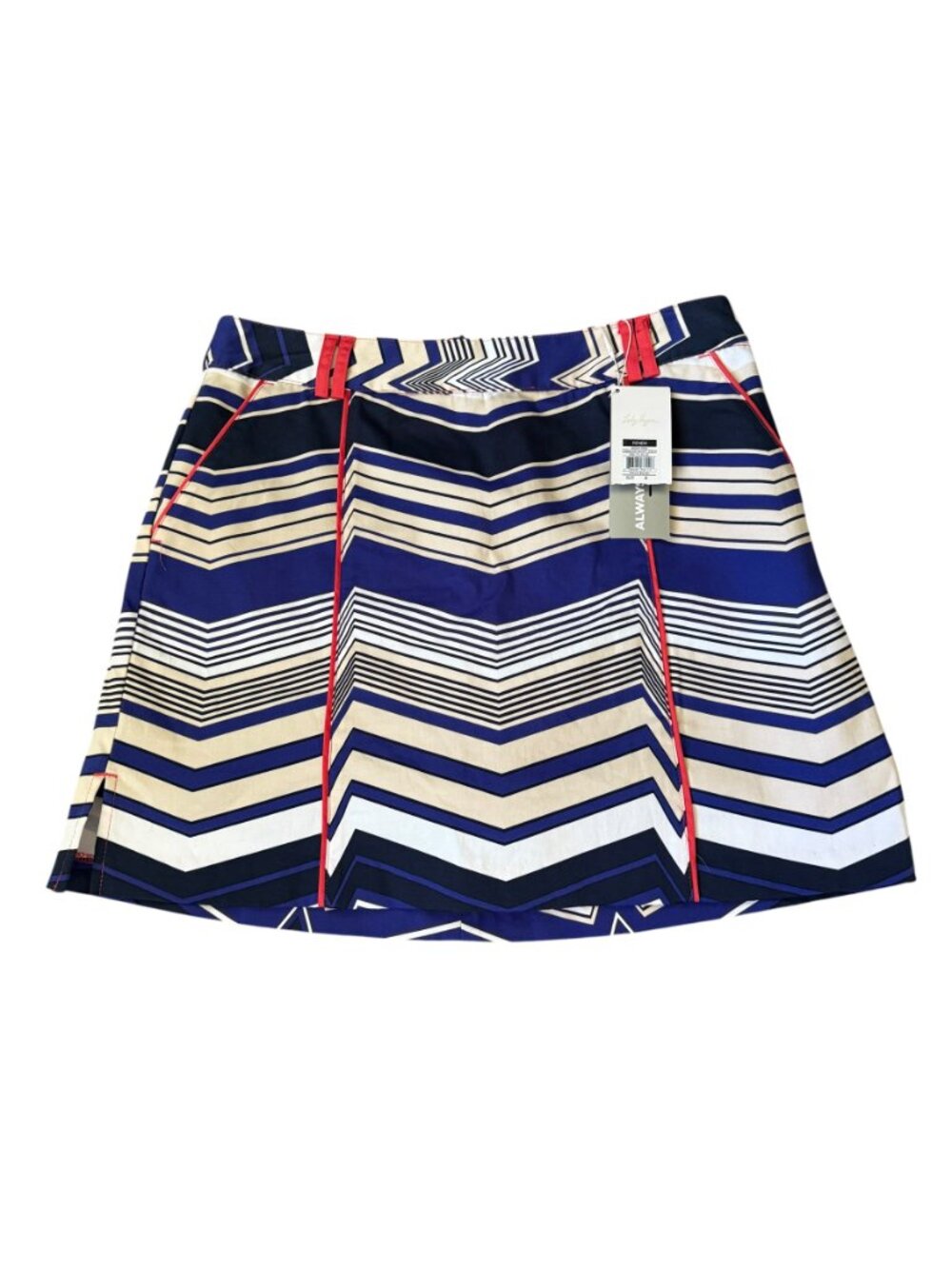 Lady Hagen women's caracas skort print baltic blue with pockets size 6